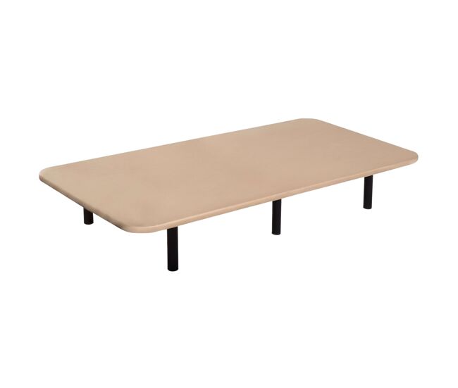 Base tapizada para dormitorio 3d estilo contemporáneo en color beige con 5 refuerzos trasversales en varias medidas con o sin patas