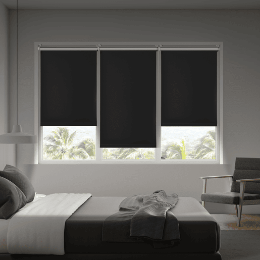 Estores Opaco EasyFix, estore de rolo instalação sem furar Preto 150 x 180 cm