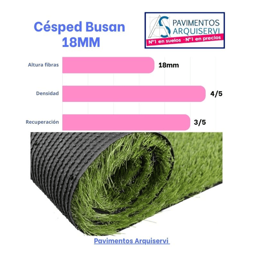 Relva artificial busan 18mm.  rolo 2 x 5m (10m²)