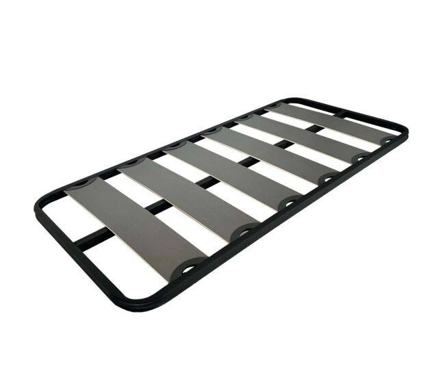 Somier balda ancha en varias medidas, tubo de acero 40x30 mm, refuerzo central, láminas de chopo-flex con o sin patas