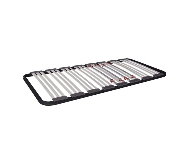 Somier multiláminas con reguladores lumbares, firmeza adaptable, tubo 40x30 mm y laminas de haya natural con o sin patas, en varias medidas