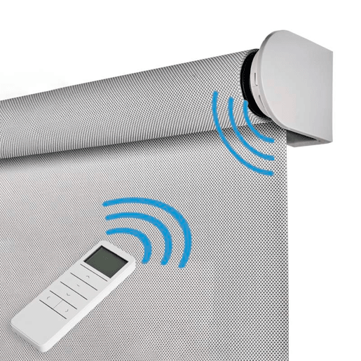 Estor de Rolo Motorizado Screen Premium acabamentos em alumínio Tecido Técnico Motor