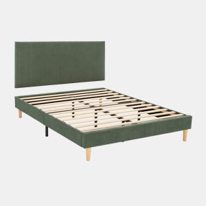 Base estofada + cabeceira Bari 140x190 cm cor Verde