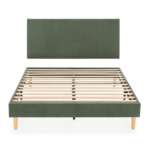 Base estofada + cabeceira Bari 140x190 cm cor Verde