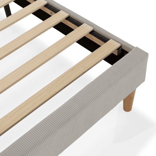 Base estofada + cabeceira Bari 90x190 cm cor Cinza