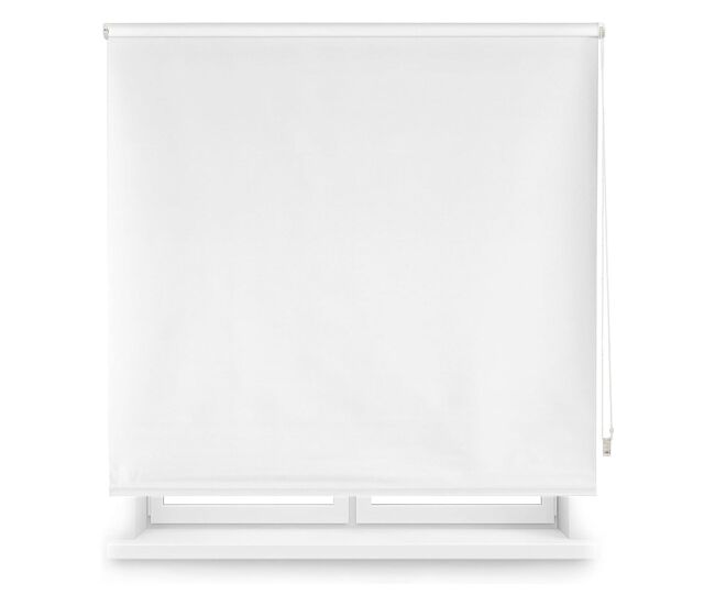 Well home estor enrollable opaco liso - blanco roto, 150 x 175cm (ancho x largo)/tamaño de la tela 147 x 170cm