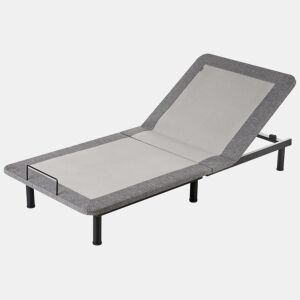 Base de cama eletricamente ajustável BRUNOY 90 x 200 cm Cinzento