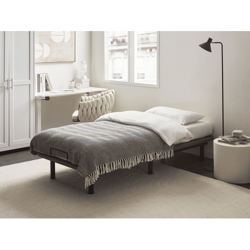 Base de cama eletricamente ajustável BRUNOY 90 x 200 cm Cinzento