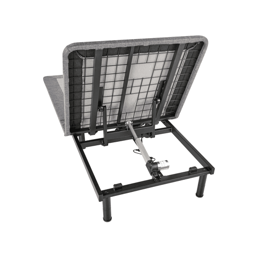 Base de cama eletricamente ajustável BRUNOY 90 x 200 cm Cinzento