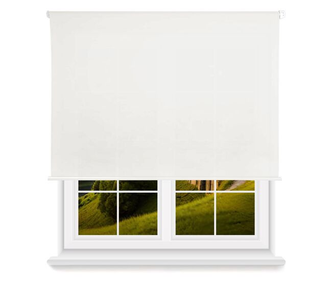 Well home estor enrollable translúcido liso - blanco, 180 x 250cm (ancho x largo)/tamaño de la tela 177 x 245cm