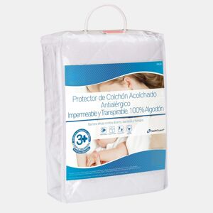 Protetor de Colchão 135x190 cm com Tripla Barreira Impermeável na Cor Branca Altura Máxima 32 cm