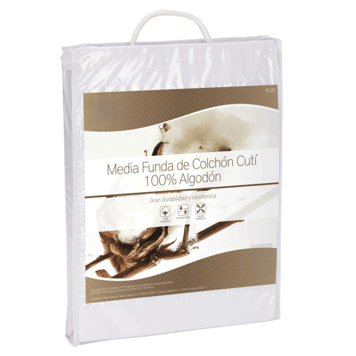 Protetor de colchão Cutí 135x190 cm algodão respirável e antiencolhimento altura máxima 32 cm