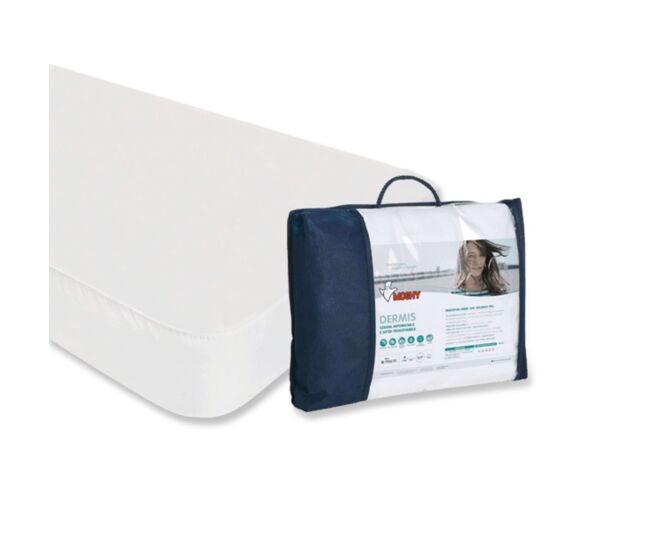 Protector colchón dermis individual transpirable impermeable antiácaros suave color blanco