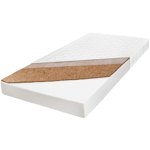 Colchão de gaveta 90x190 espuma de coco 8 cm anti-ácaros Arlo Branco
