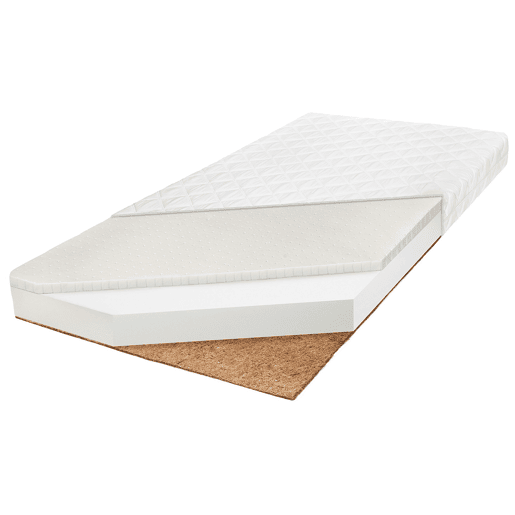 Colchão 80x160 látex coco espuma antiácaros 10 cm Nola Branco