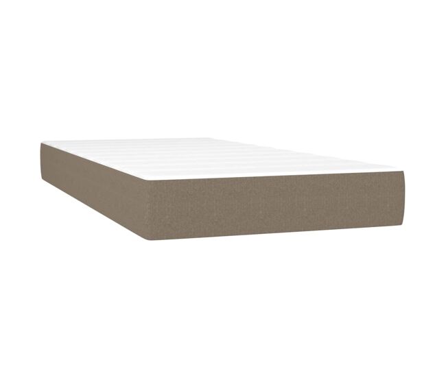 Vidaxl colchón de muelles ensacados tela gris taupe 140x190x20 cm