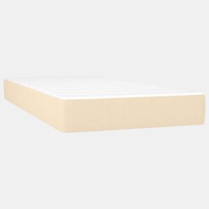 vidaXL Colchão de molas ensacadas 120x190x20 cm tecido cor creme