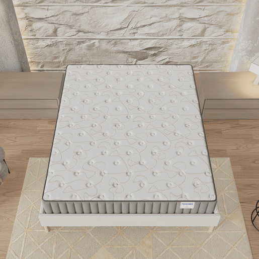 Colchão 90x190cm com viscoelástica e espuma de alta densidade, espessura 22cm