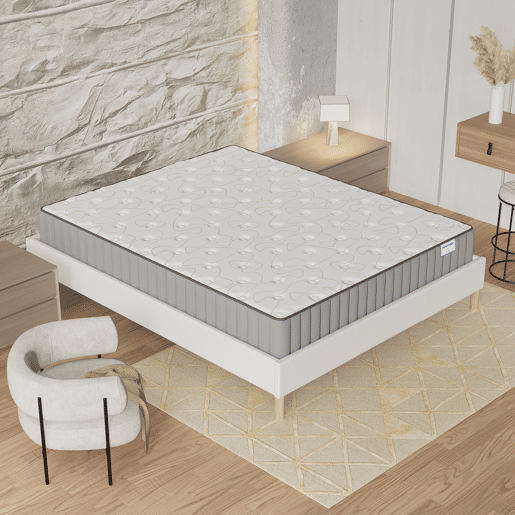 Colchão 90x190cm com viscoelástica e espuma de alta densidade, espessura 22cm