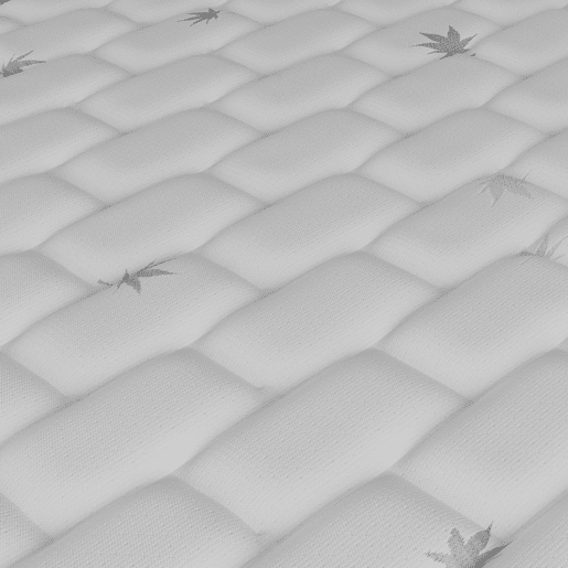 Colchão de 140x200cm com molas ensacadas e espuma viscoelástica, com 25cm de espessura