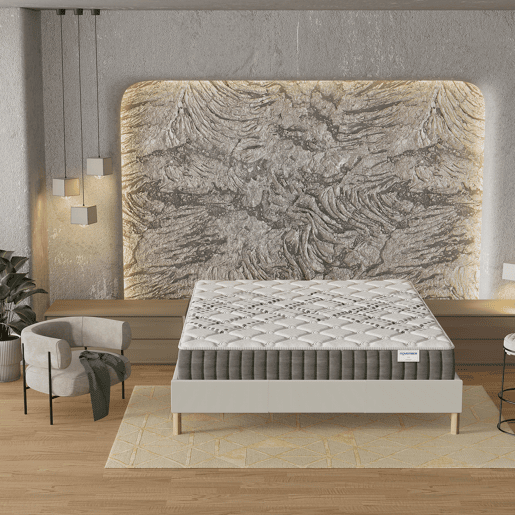 Colchão 90x200cm, com molas ensacadas e espuma de alta densidade, espessura de 20cm