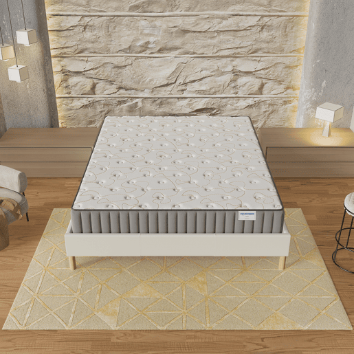 Colchão 90x200cm com viscoelástica e espuma de alta densidade, espessura 16cm