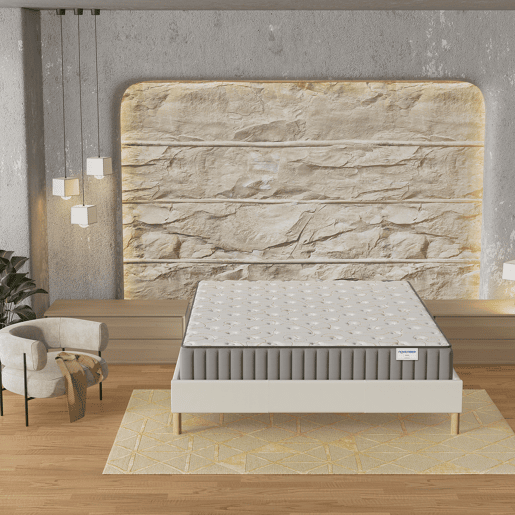 Colchão 90x200cm com viscoelástica e espuma de alta densidade, espessura 16cm
