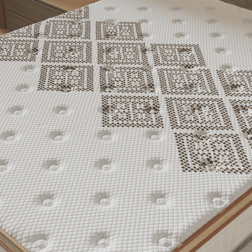 Colchão 200x200cm com molas ensacadas e espuma de alta densidade, espessura de 28cm