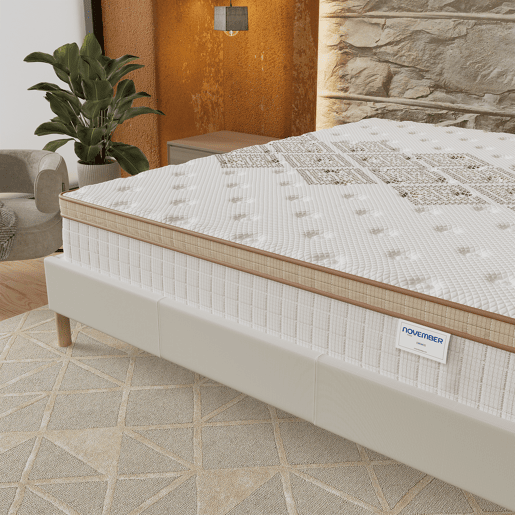Colchão 200x200cm com molas ensacadas e espuma de alta densidade, espessura de 28cm