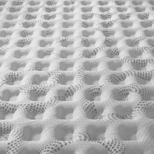 Colchão de 140x200cm com molas ensacadas e espuma viscoelástica, com 30cm de espessura