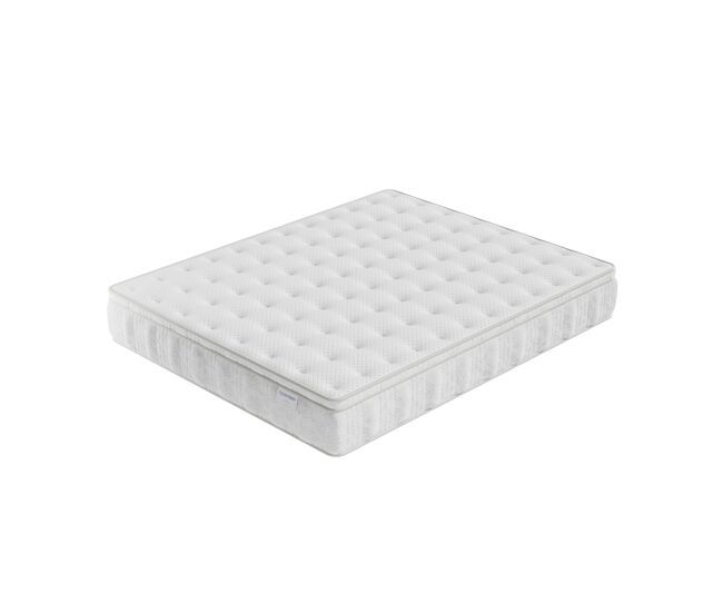 Colchón de 200x200cm, con muelles ensacados y espuma de alta densidad con carbón activado, grosor 30cm
