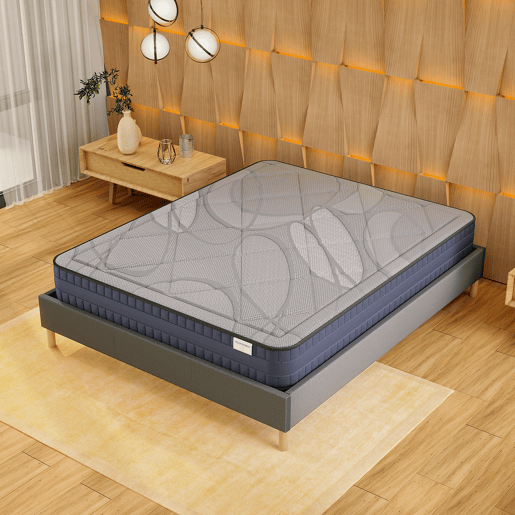 Colchão 160x200cm com espuma viscoelástica e carvão ativo, espessura de 22cm