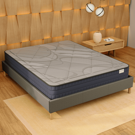 Colchão 160x200cm com espuma viscoelástica e carvão ativo, espessura de 22cm