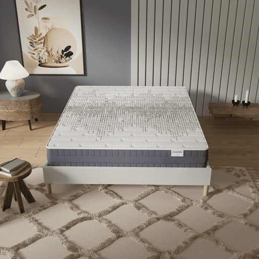Colchão 90x200cm com viscoelástica com grafeno e espuma de alta densidade, espessura 22cm