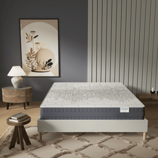 Colchão 90x200cm com viscoelástica com grafeno e espuma de alta densidade, espessura 22cm