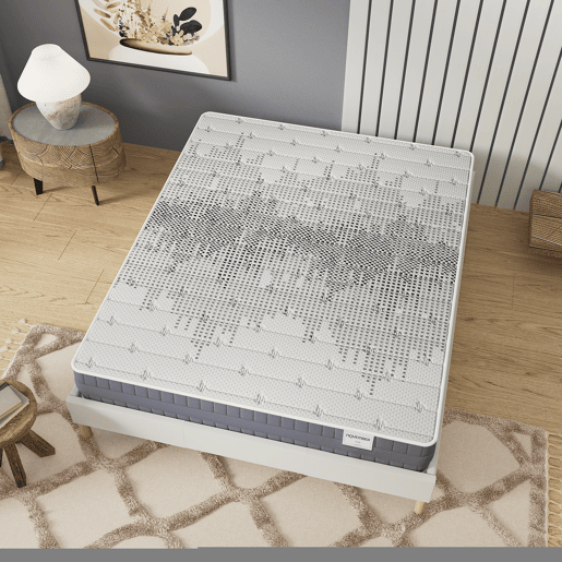 Colchão 90x200cm com viscoelástica com grafeno e espuma de alta densidade, espessura 22cm