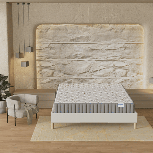 Colchão 90x200cm com Látex e espuma de alta densidade, espessura 22cm