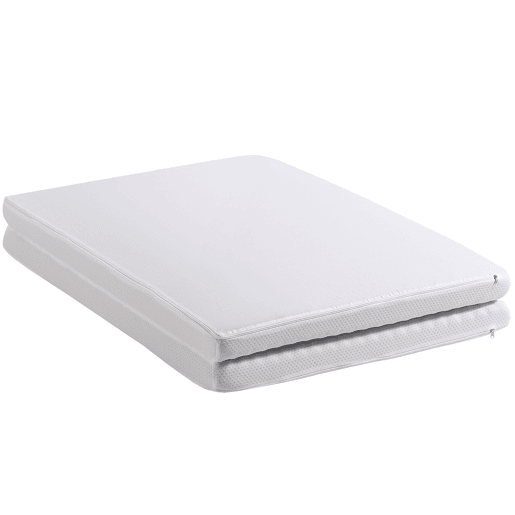 Colchão dobrável 140x200 cm e 140x100 cm - ergonómico, respirável, duradouro, espuma H3, certificado Öko-Tex - Branco