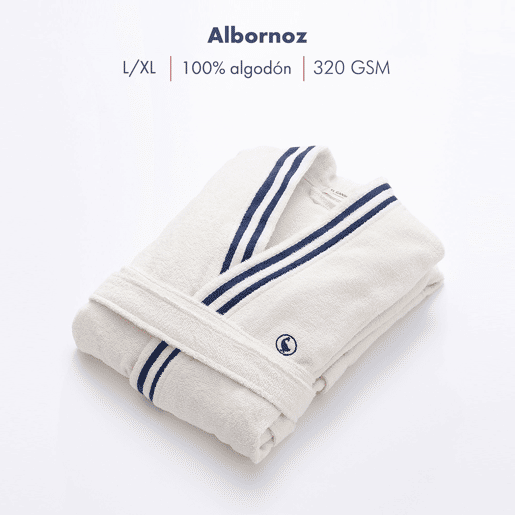 Roupão cru ML 320GSM 100% algodão liso com logótipo bordado El Ganso