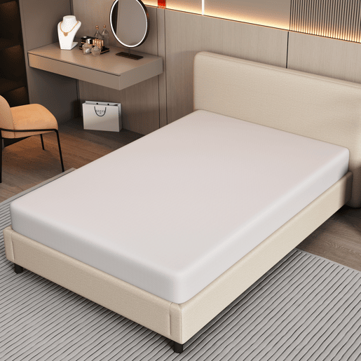 Colchão 90x200cm - ergonómico, respirável, certificado Öko-Tex, com partículas antiderrapantes e alças - Branco