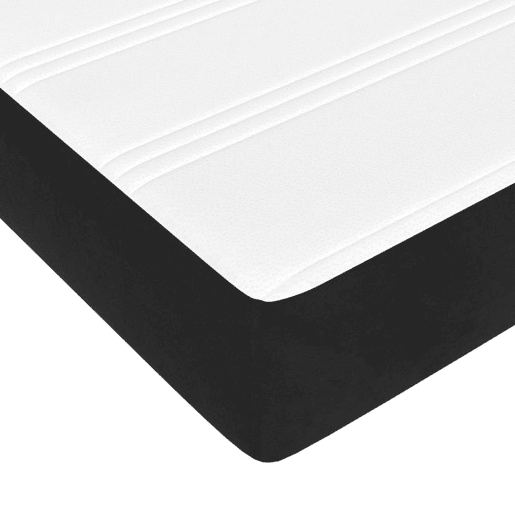 vidaXL Colchão de molas ensacadas 120x200x20 cm veludo preto