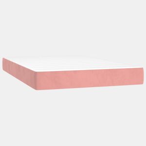 vidaXL Colchão de molas ensacadas 90x200x20 cm veludo rosa