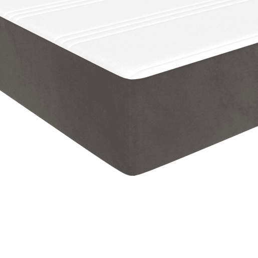 vidaXL Colchão de molas ensacadas 80x200x20 cm veludo cinza-escuro