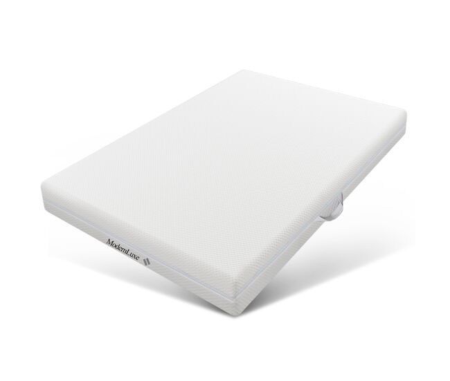 Colchón espuma fría 180x200 - 7 zonas, altura 20 cm, h3/h2, ergonómico con asas y funda lavable, fibra climática, con cremallera completa
