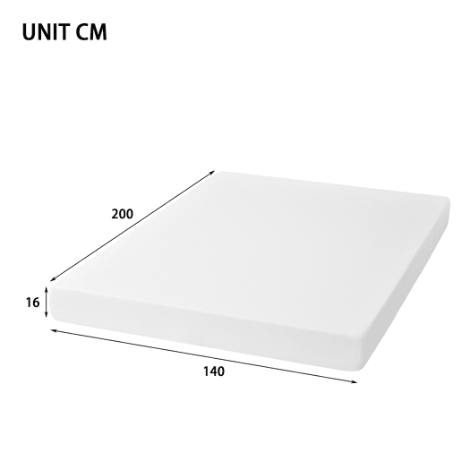Colchão 90x200cm - ergonómico, respirável, certificado Öko-Tex, com partículas antiderrapantes e alças - Branco