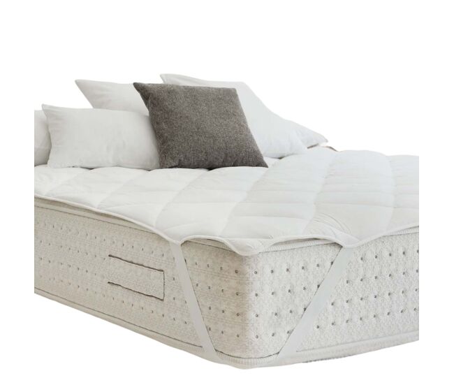 Naturals - topper protector colchón - 400 gramos - 100% poliéster - microfibra - 105x200 cm - blanco óptico