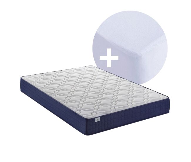 Pack colchón viscoelástico essential 135x200cm altura 20cm y protector colchón fusion home