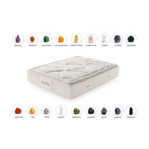 Colchão Viscoelástico Biocrystal Gold 30 - 150X190 cm - Moonia