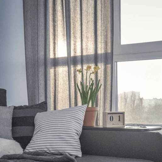 Cortinado com ilhós cinzentos para sala de estar cortinas tanslúcido 280 x 300