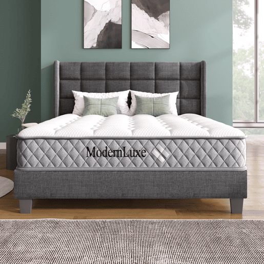 Colchão ortopédico 180x200 cm - 7 zonas, H3, 20 cm, com alças, embalagem a vácuo - Branco